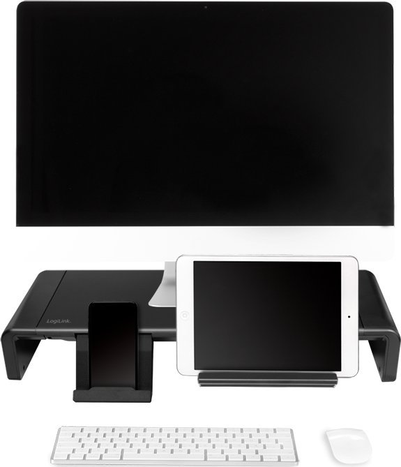 Stendë multimediale LogiLink BP0140, universale, 25 kg, me sirtar, e zezë