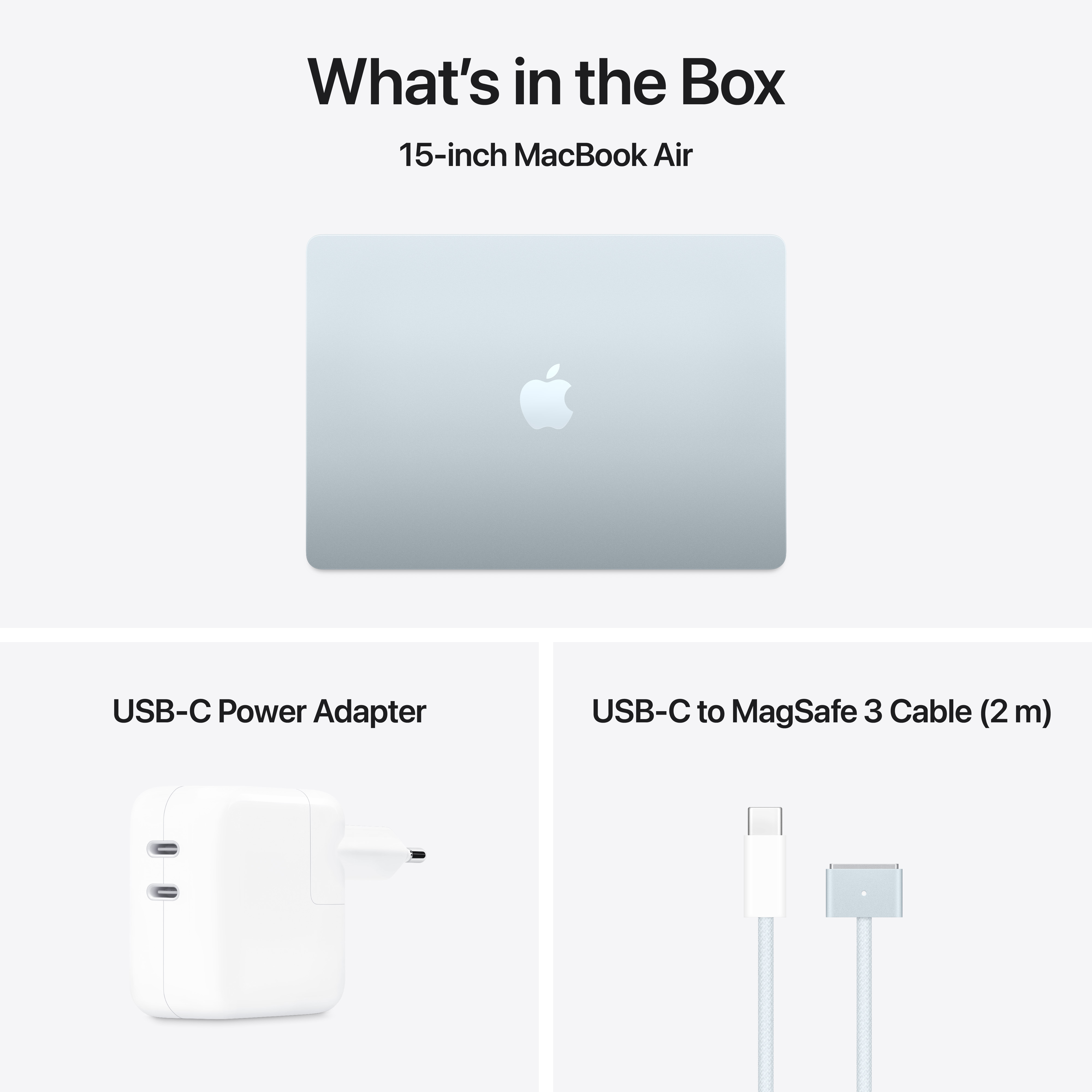 Apple MacBook Air, 15.3", M4 10-core, 16GB, 512GB SSD, 10-core GPU, Sky Blue