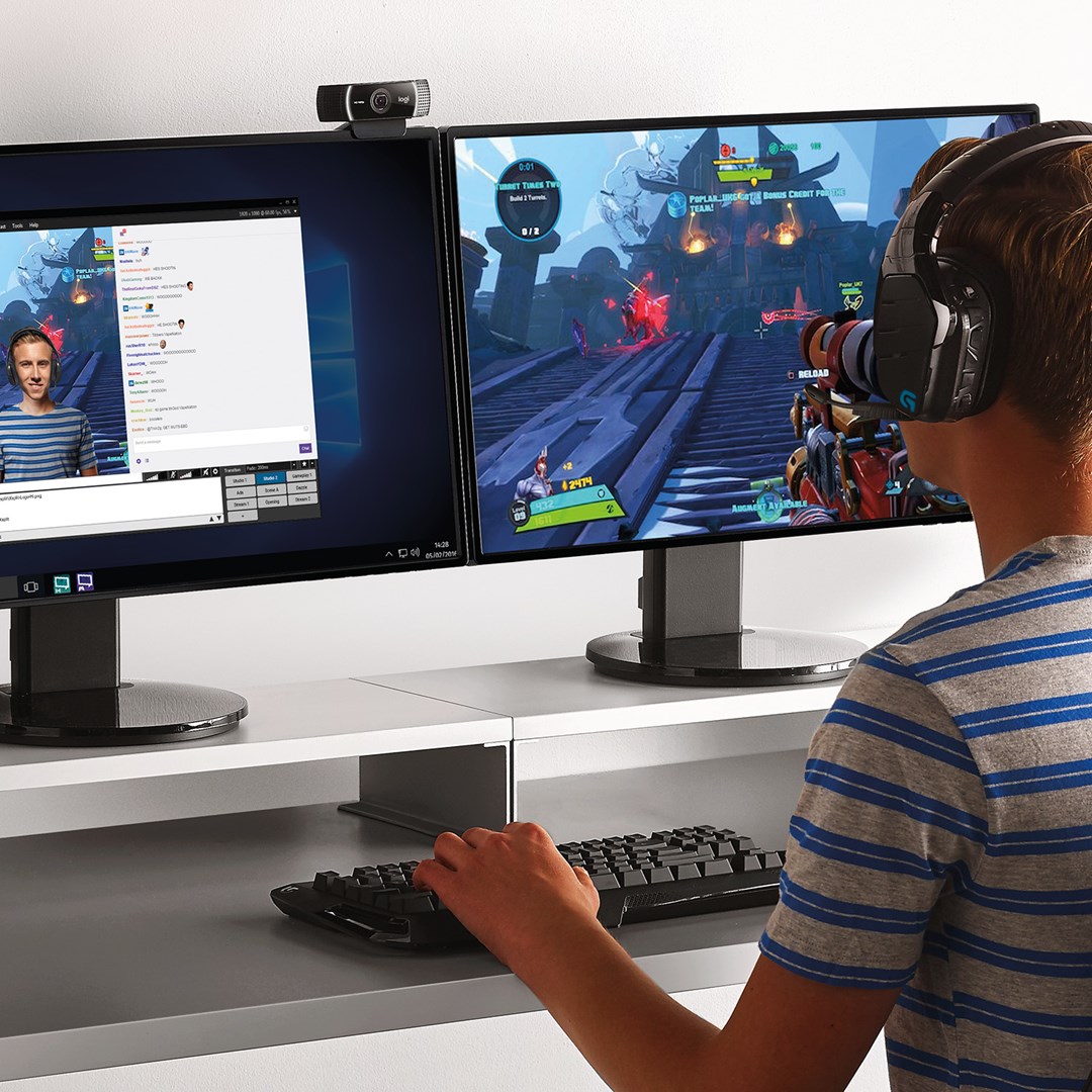 Kamerë Logitech C922, 1080p 60FPS, Auto-focus, e zezë