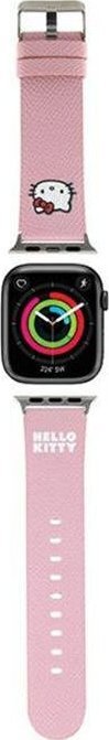 Rripi për Apple Watch Hello Kitty, lëkurë vegane PU, 38 40mm, rozë