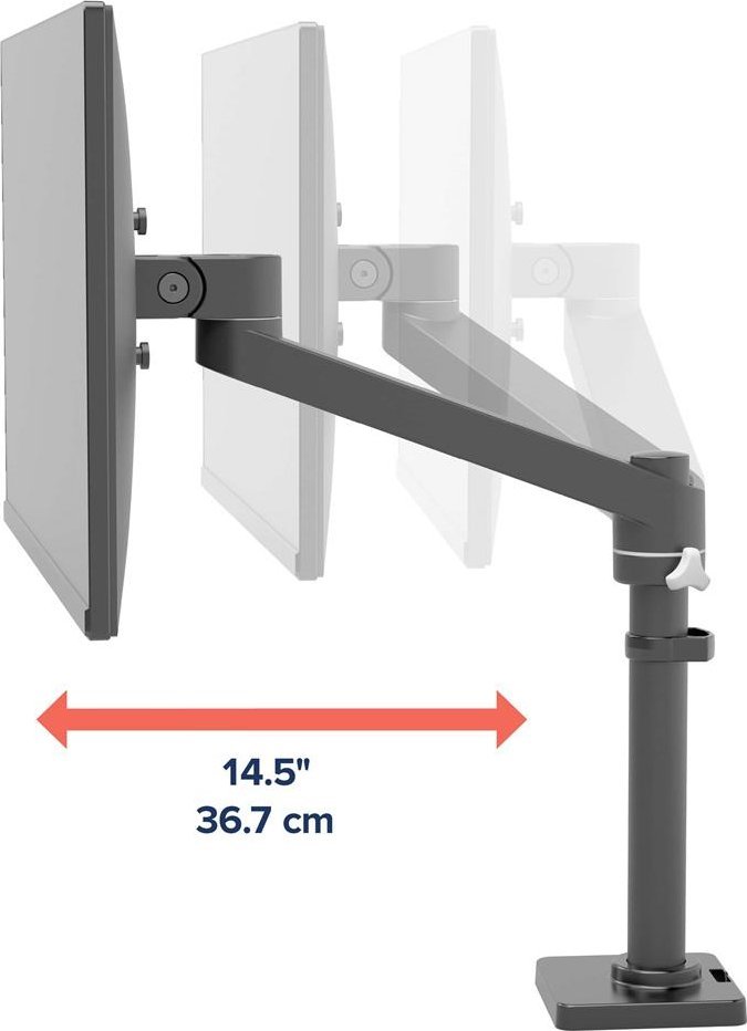 Krah tavoline për monitor Ergotron 45-669-224, deri 34", VESA, i zi