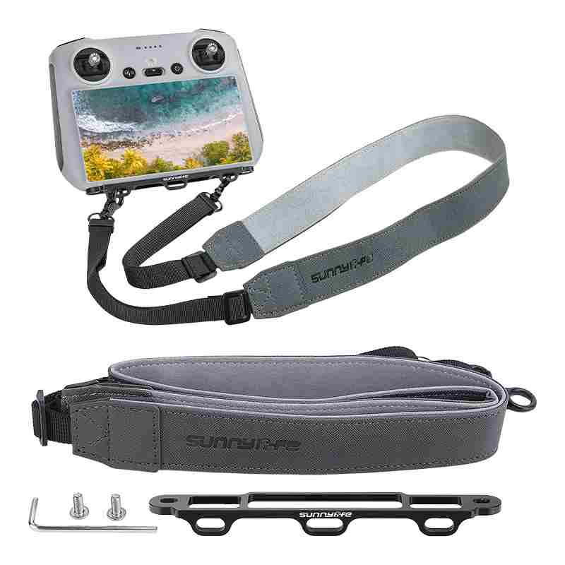 Rrip qafe për telekomandë Sunnylife DJI RC, mbajtëse alumini, i gri