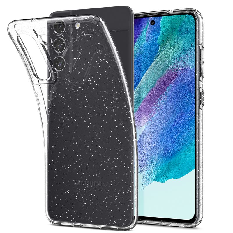 Mbrojtëse për celular Samsung Galaxy S21 FE 5G Spigen Liquid Crystal Glitter, transparente