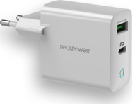 Karikues muri RealPower PC-20, USB Type C, karikim i shpejtë, i bardhë