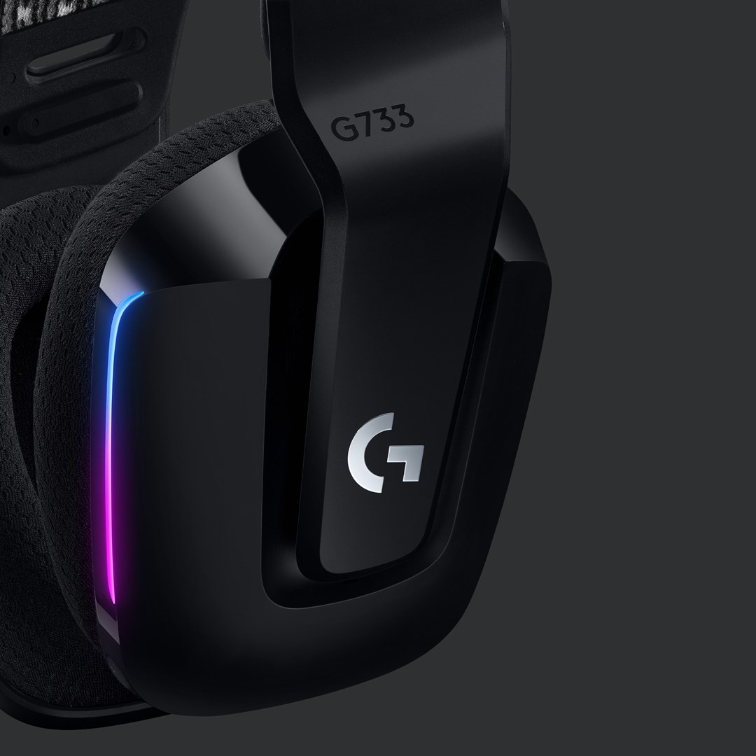 Kufje gaming Logitech G G733 LIGHTSPEED, wireless, RGB, të zeza