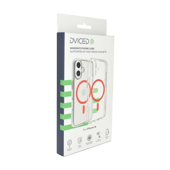 Dviced MagSafe iPhone 16 Clear Case, Red