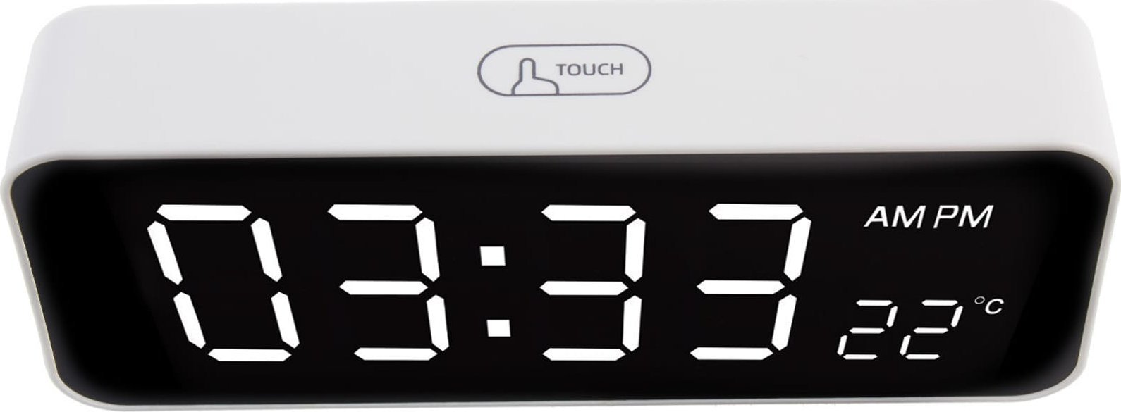 Orë me alarm Greenblue GB397, termometër i integruar, ekran i madh, e bardhë