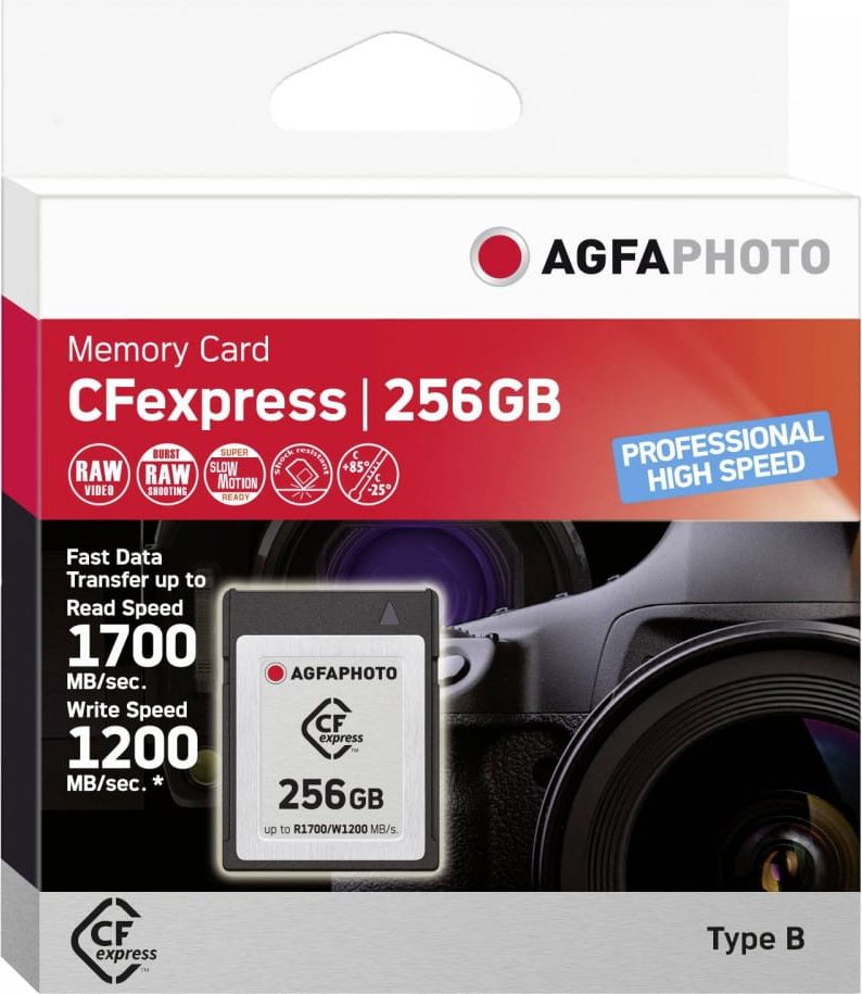 Kartë memorie CFexpress AgfaPhoto Professional High Speed, 256 GB