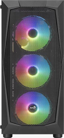 Kase kompjuteri Aerocool Falcon ARGB, mid tower, xham i temperuar, e zezë