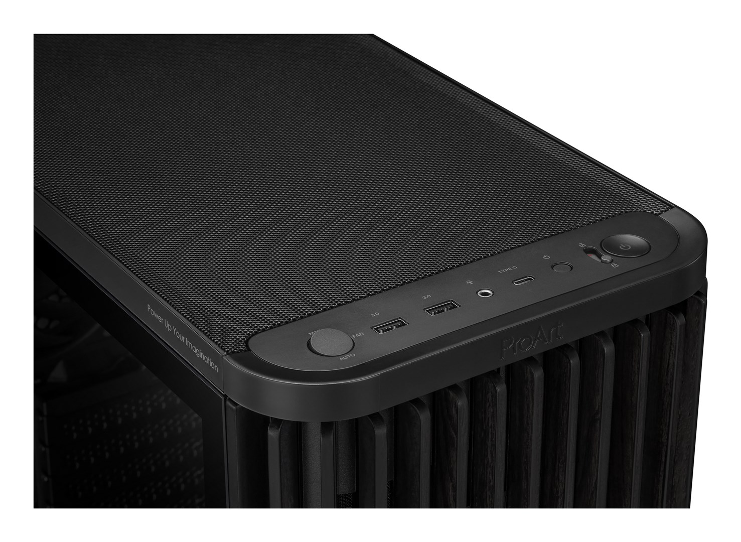 Kuti PC ASUS ProArt PA401 Wood Edition, Mid Tower, xham i temperuar, e zezë