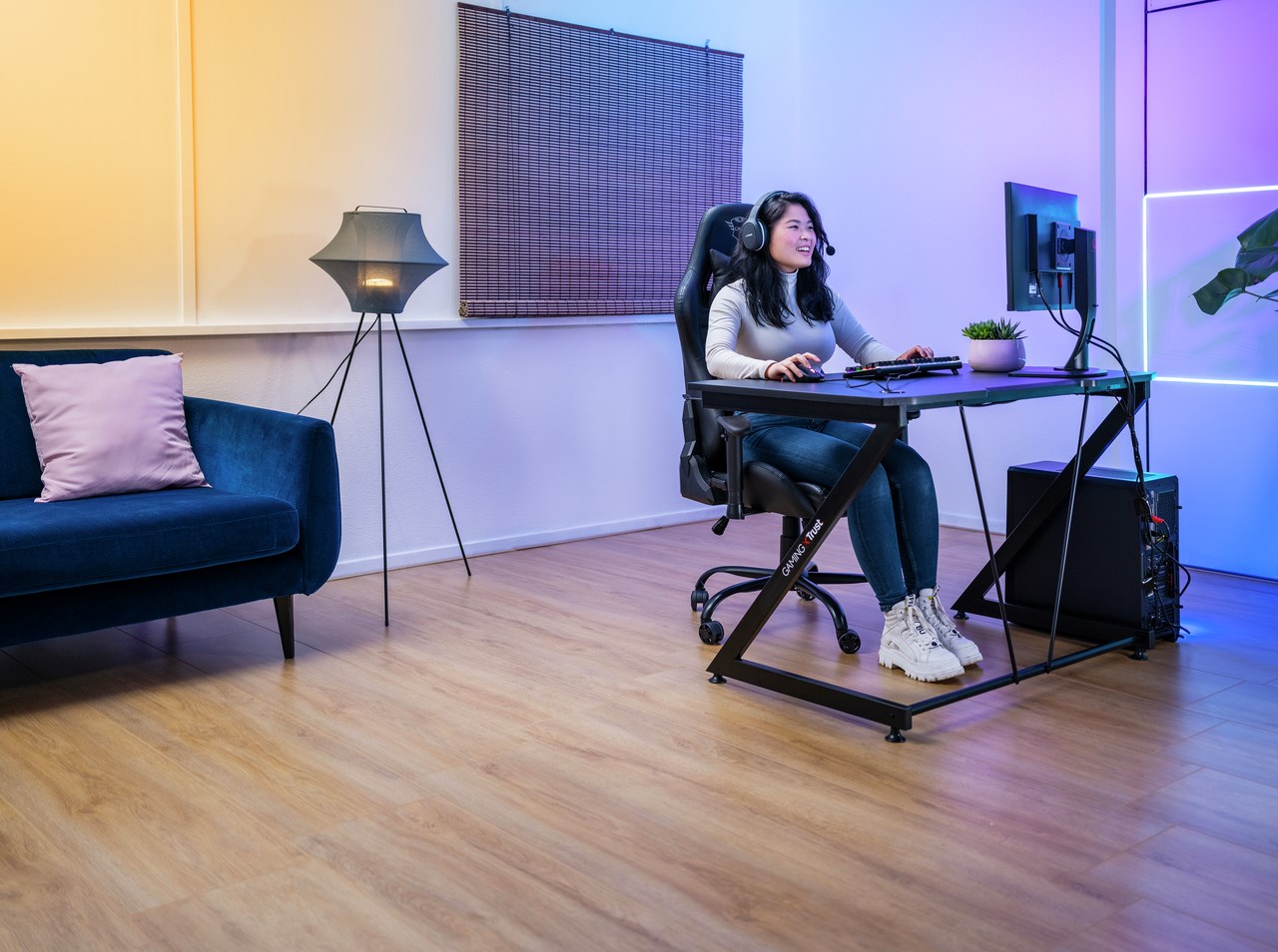 Tavolinë Gaming Trust GXT 711X Dominus, 65kg, ABS/PC, e zezë