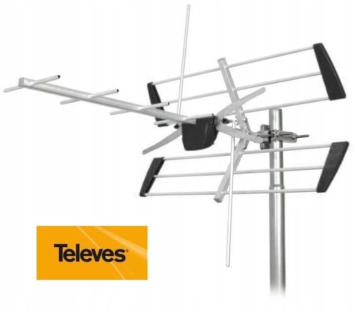 Antena DVB T2 Televes Yagi Edge Plus MIX, VHF UHF, 5G filter, gri