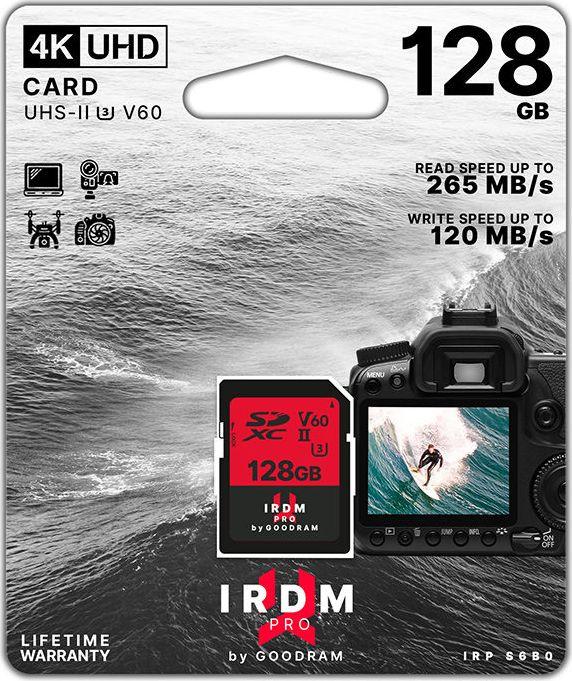 Kartë memorie GoodRam IRDM Pro, SDXC, 128 GB, UHS-II/U3 V60