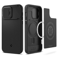 Mbështjellës për iPhone 14 Pro Max Spigen Optik Armor MagSafe, i zi