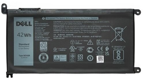Bateri laptopi Dell, 42Wh, 3 cell, e zezë