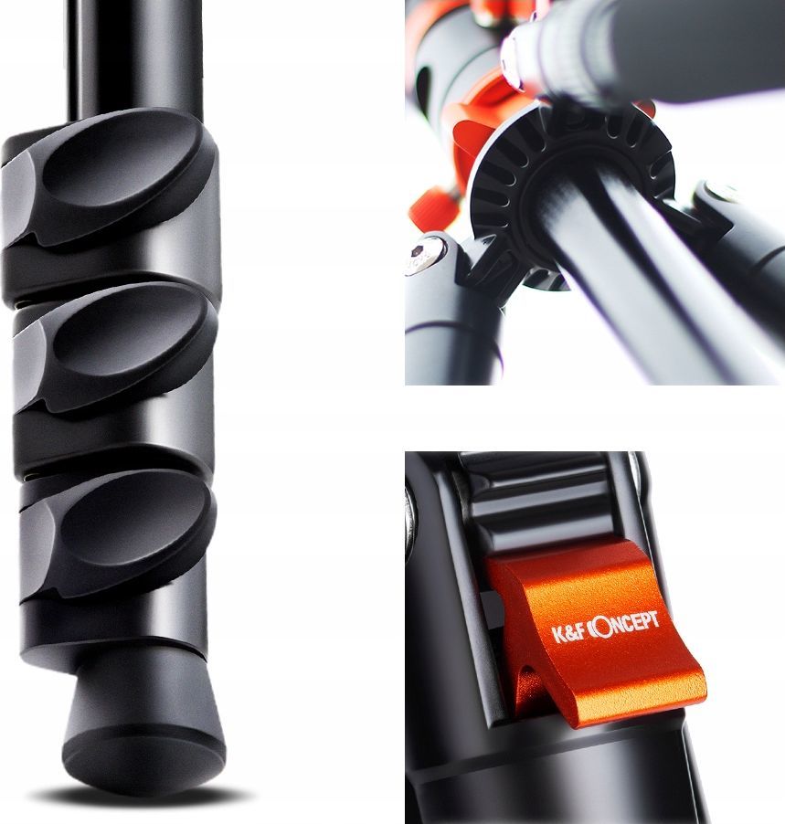 Trekëmbësh K&F Concept, 3 në 1, 175/185 cm