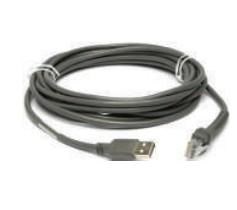 Kabllo Zebra EVM USB-A, 4.6m, e zezë