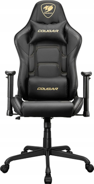 Karrige gaming Cougar Armor Elite Royal, ergonomike, e zezë e artë