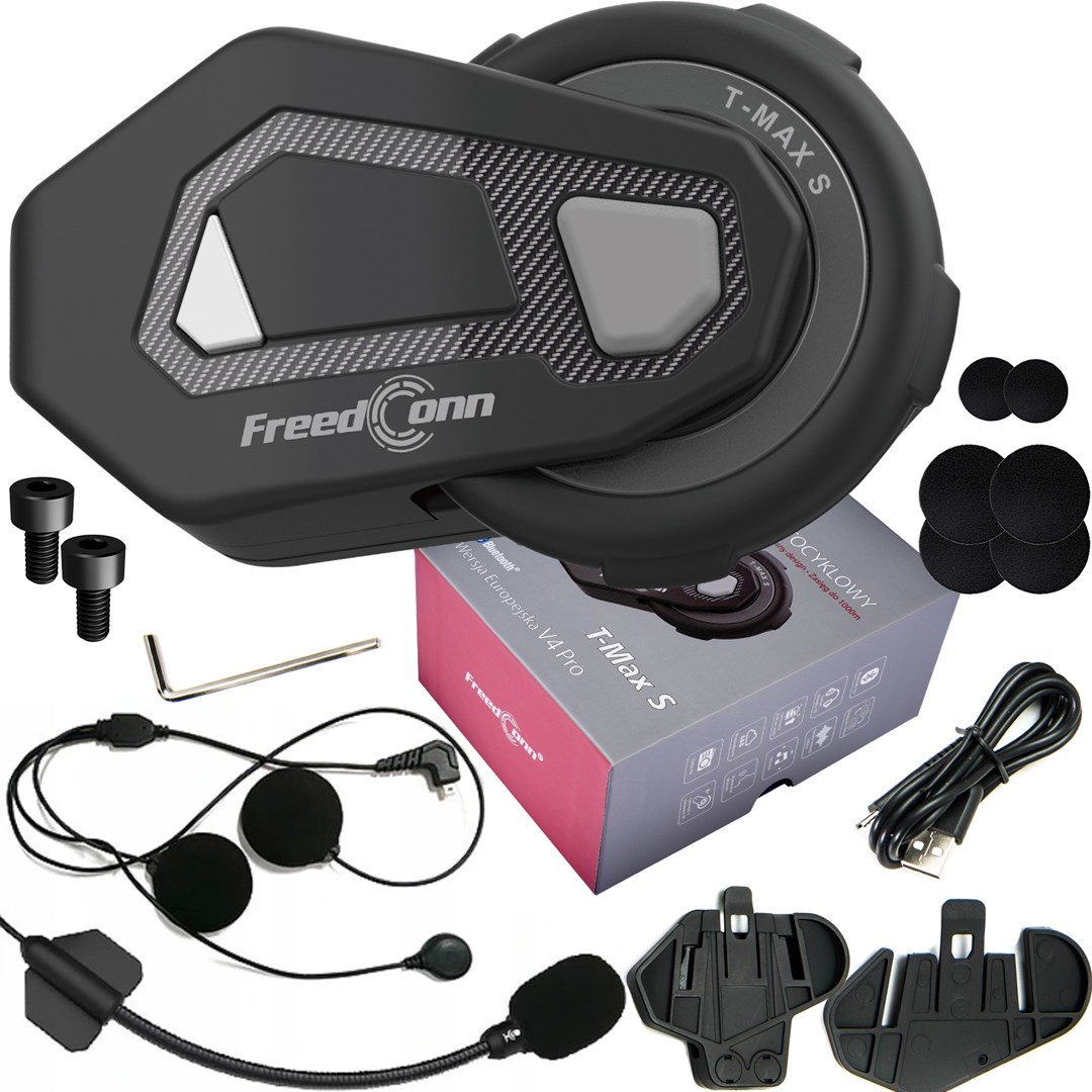 Kufje FreedConn T-MAX S V4 PRO SINGLE, Bluetooth, të zeza