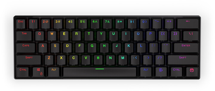 Tastierë Endorfy Thock Compact Wireless Red, Kailh Box Red, US, e zezë