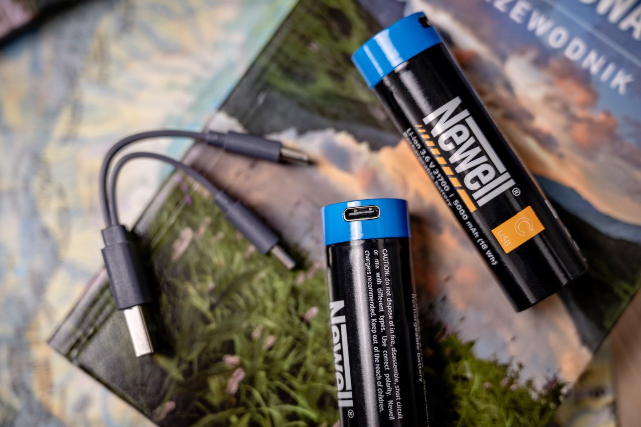 Bateri të rikarikueshme Newell 21700 USB-C, 5000 mAh, set 2 copë