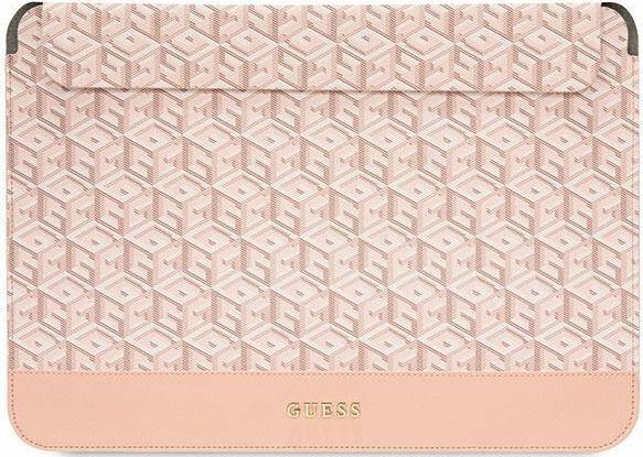 Mbrojtëse laptopi Guess GUCS14HGCFSEP, 14", koleksioni GCube Stripes, rozë