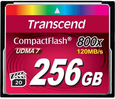 Kartë memorie Transcend CompactFlash 800x TS256GCF800, 256GB, për kamera