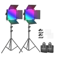 Set drita studio Neewer 660 PRO RGB LED, 2 copë, 50W, i zi