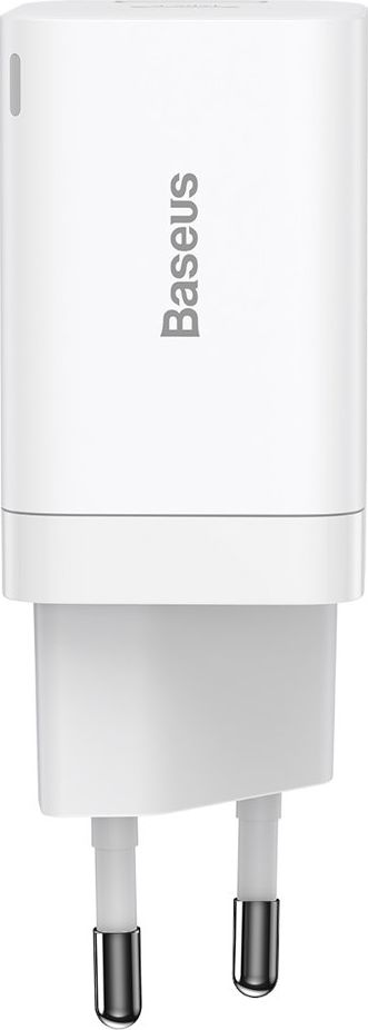 Полнач за мрежа Baseus Super Si Pro BSU2902WHT, 30W, 1x USB C 1x USB A, бел