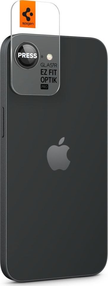 Mbrojtësja e kamerës Spigen Optik Pro Glas.tR EZ Fit, iPhone 16e, 2 copë, e zezë