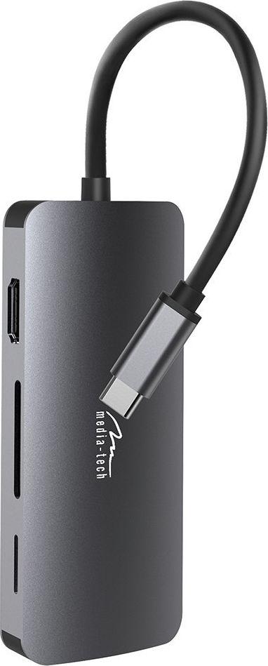 Hub USB-C Media-Tech MT5044 8në1