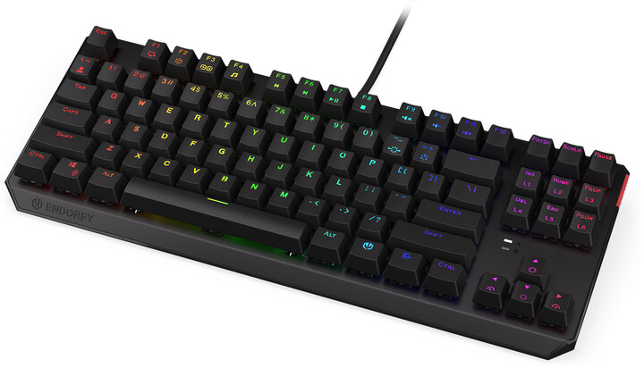 Tastierë Endorfy Thock TKL Blue, Kailh Blue, US, e zezë