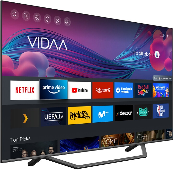 Televizor Hisense 65A76GQ - 65'' (164cm), 4K UHD, i hirtë e errët