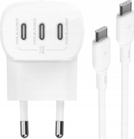 Полнач за ѕид Belkin BoostCharge, 3 USB-C порти, 67W, бел