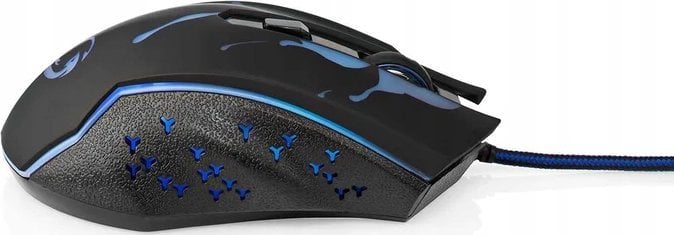 Maus lojrash Nedis LE, me kabllo, 3600 DPI, 6 butona, i zi