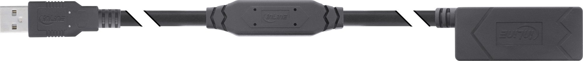 Kabllo zgjatues USB InLine USB 2.0 Active, 25m, 480 Mbit/s, i zi