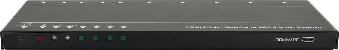 Ndërrues HDMI VivoLink 4x1, 4K 60Hz, i zi