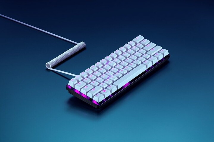 Set taste Razer PBT + kabllo, i bardhë