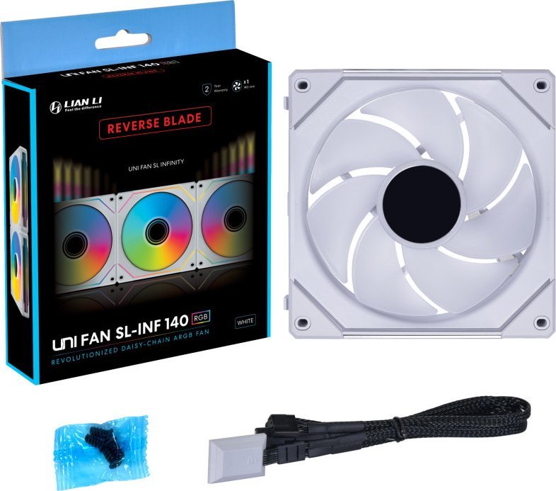 Ладилник Lian Li UNI SL-INF 140 RGB Reverse Blade (UF-RSLIN140-1W), 140 мм