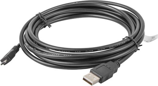 Kabllo Lanberg USB - microUSB, 3 m, e zezë