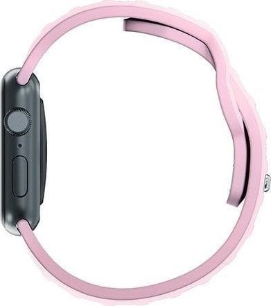 Rrip silikoni 3mk për Apple Watch, kompatibil seri 1 deri 9 SE Ultra, rozë