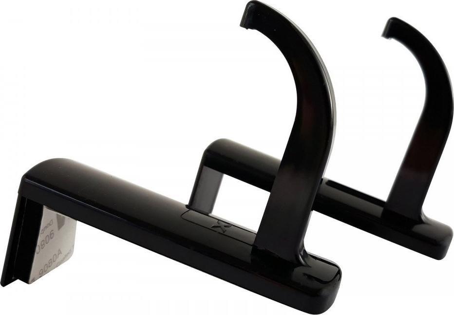 Mbajtëse për kufje Techly, plastike, e zezë