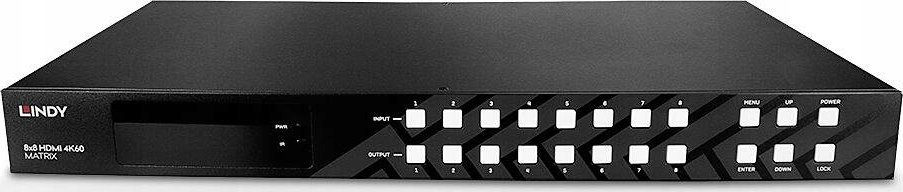 Matricë HDMI Lindy 8x8, 4K 60Hz, HDR, e zezë