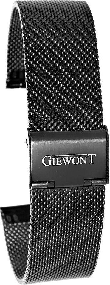 Byzylyk për smartwatch Giewont GW330 GWB3, 20mm, rrjetë metalike, i zi