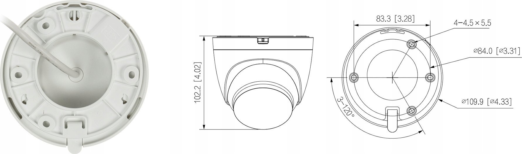 Kamerë IP Dahua IPC-HDW1230DT-SAW-0280B, Wi-Fi, 1080p, lentë 2.8 mm