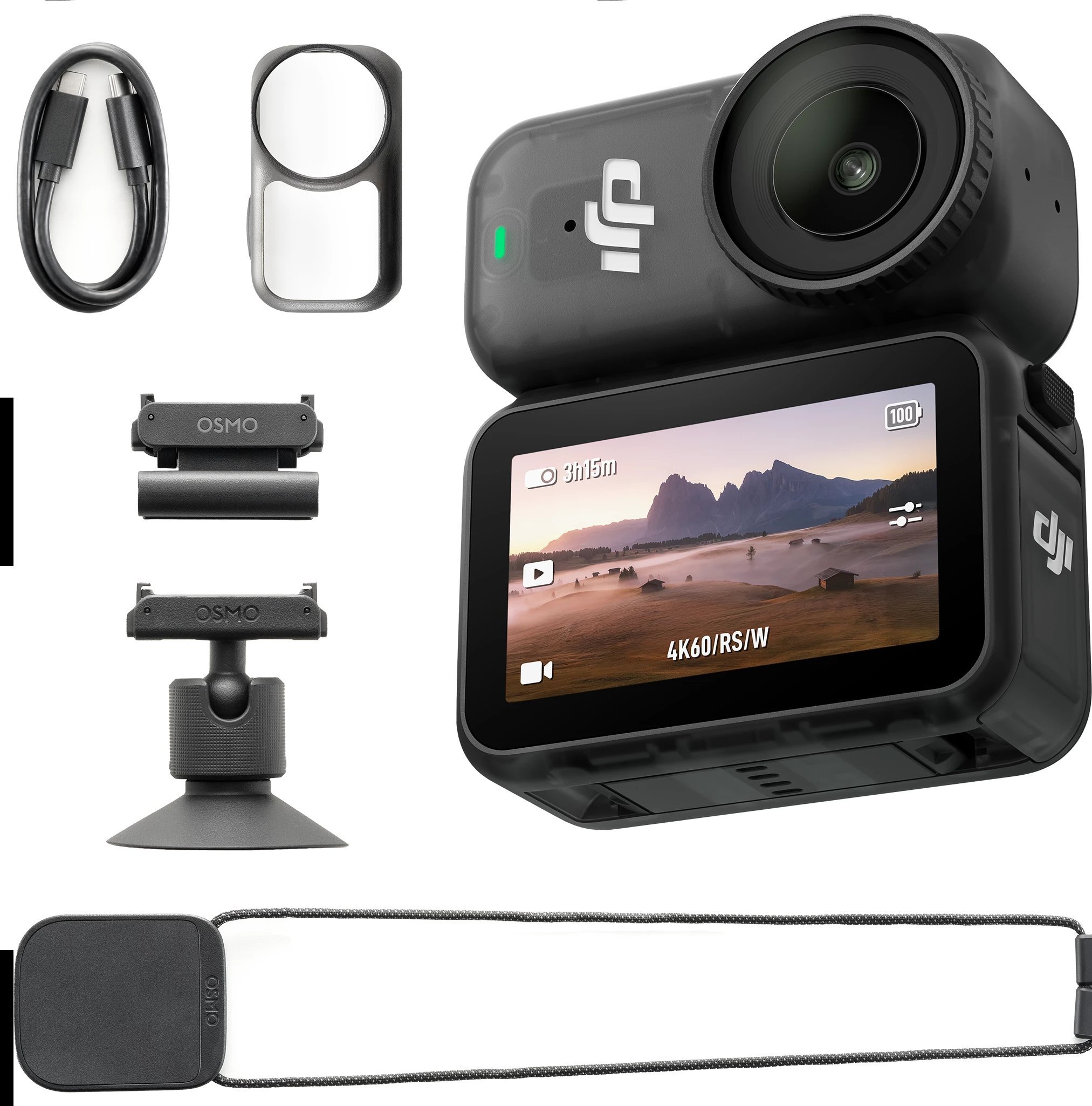Kamerë aksion DJI Osmo Nano Standard Combo, 4K, 64GB, e zezë