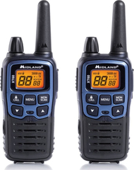 Radiolidhje walkie talkie Midland XT60, set 2 copë, 24 kanale, blu