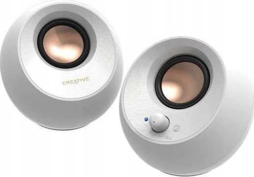 Altoparlantë PC Creative Pebble V3, 10W, USB C dhe Bluetooth, të bardhë