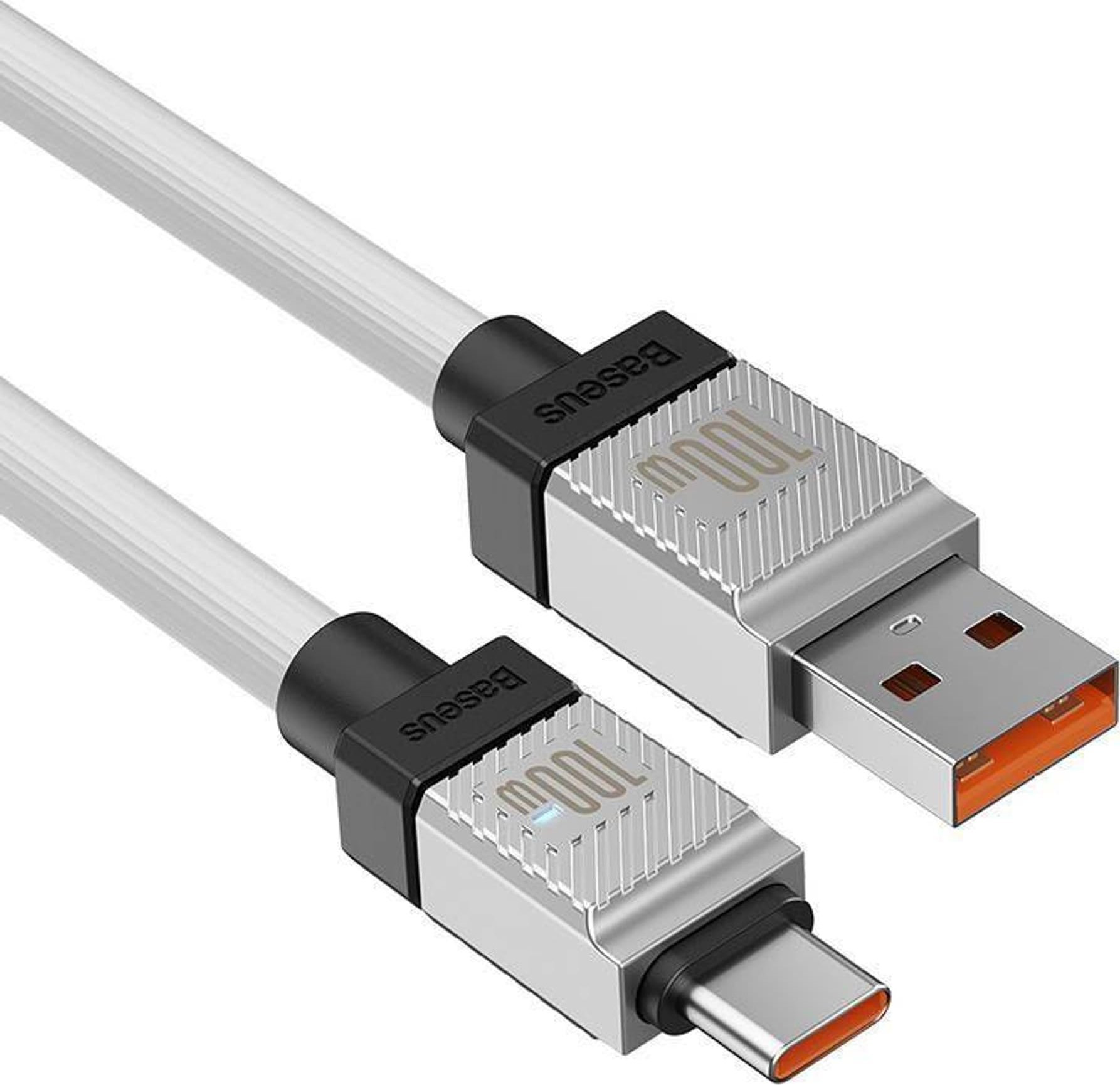Kabllo karikues Baseus Power and Data, USB në USB Type C, 100W, 1m, e bardhë