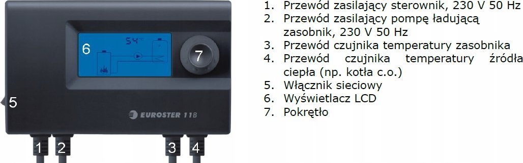 Termostat EUROSTER 11 B Flame, kontroll temperature, i bardhë